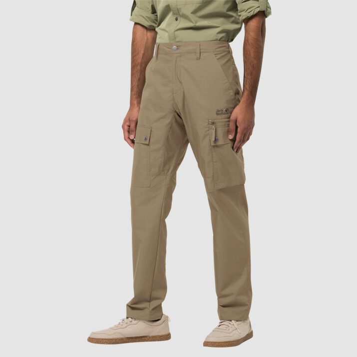 Jack Wolfskin Mens Lakeside Pants Khaki 963452EZM